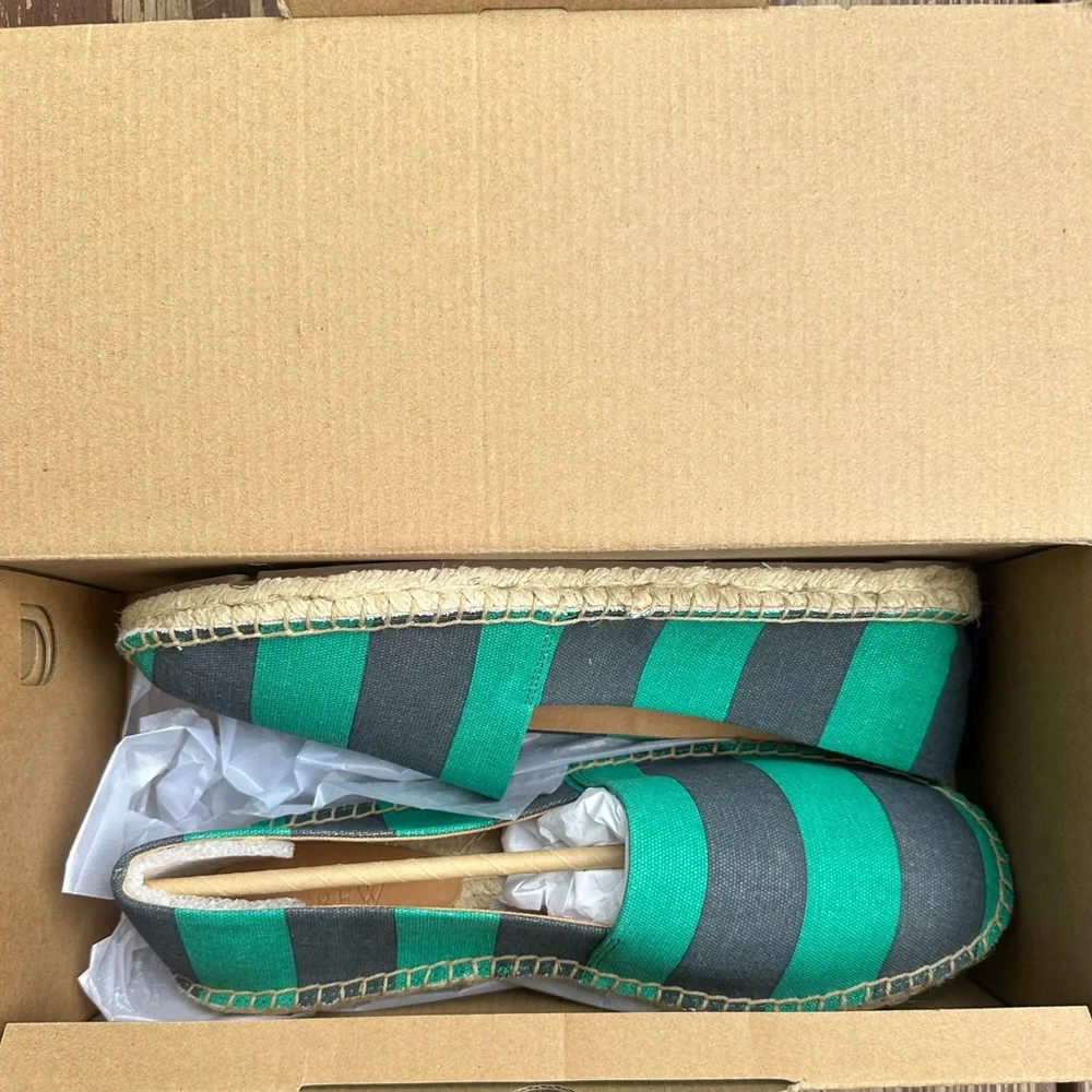 New J. Crew canvas striped espadrille flats - Picture 5 of 5